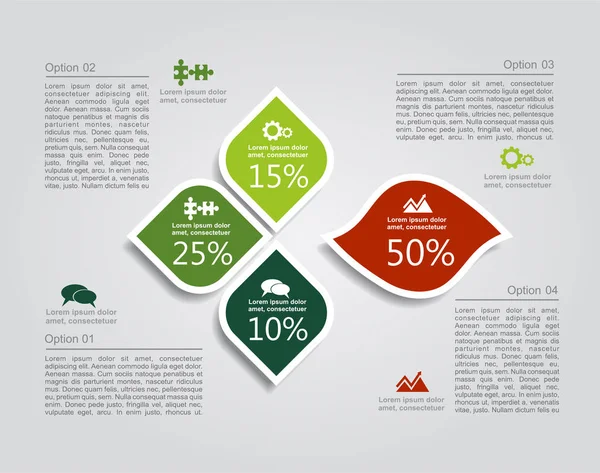 Modèle de conception infographique. Illustration vectorielle . — Image vectorielle