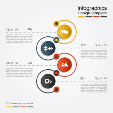 Infographic tasarım şablonu. vektör çizim.