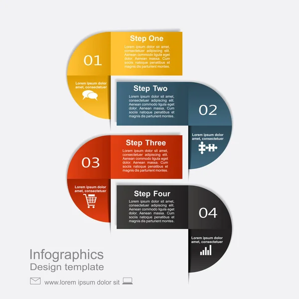 Infografik-Design-Vorlage mit Elementen und Symbolen. Vektor. — Stockvektor