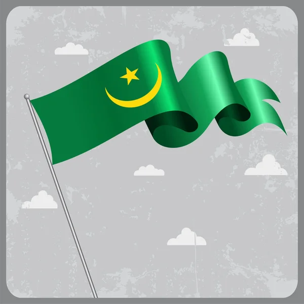 Mauretanische Flagge. Vektorillustration. — Stockvektor