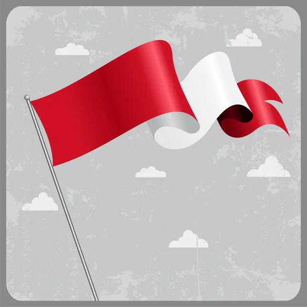 Peruvian wavy flag. Vector illustration. — Stock Vector