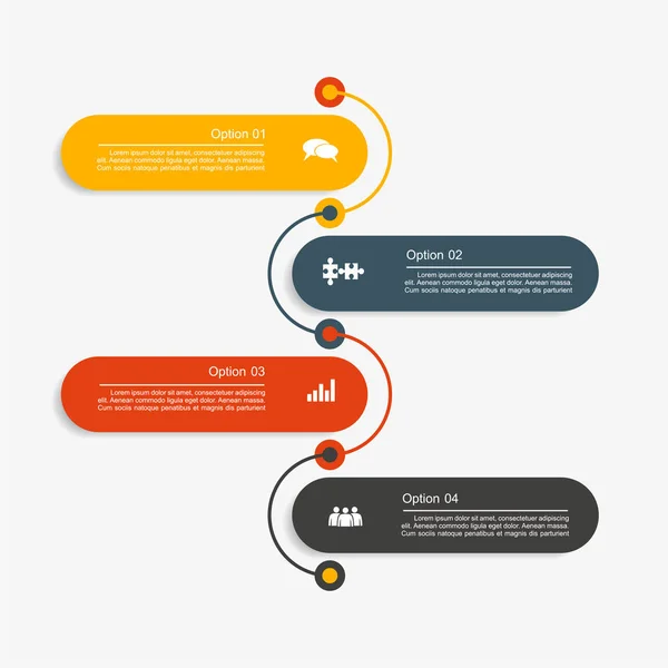 Modèle de conception avec éléments et icônes. Illustration vectorielle . — Image vectorielle