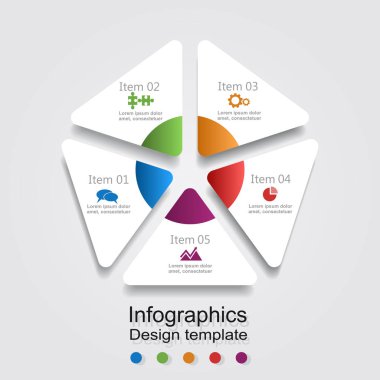 Infographic rapor şablonu veri için bir yer. Vektör çizim.