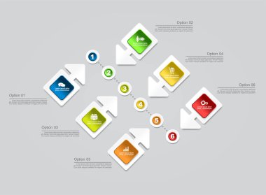 Infographic tasarım şablonu ile yer için senin veri. Vektör.