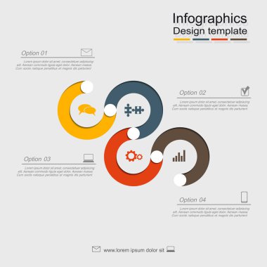 Infographic tasarım şablonu ile yer için senin veri. Vektör.