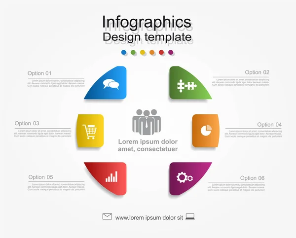 Plantilla de diseño infográfico con lugar para sus datos. Vector . — Archivo Imágenes Vectoriales