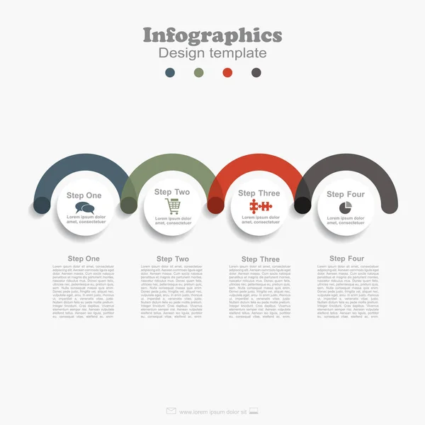 Plantilla de diseño infográfico con lugar para sus datos. Vector . — Vector de stock