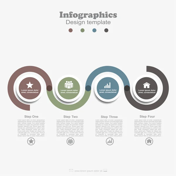 Infographic design template with place for your data. Vector. — Stock Vector