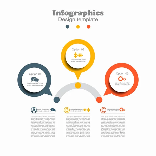 Infografische Design-Vorlage mit Platz für Ihre Daten. Vektor. — Stockvektor