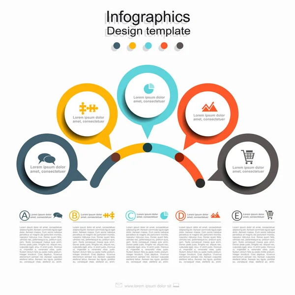 Infografische Design-Vorlage mit Platz für Ihre Daten. Vektor. — Stockvektor