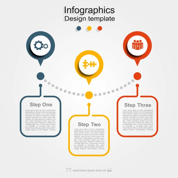 Infographic ontwerpsjabloon met plaats voor uw gegevens. Vector. — Stockvector