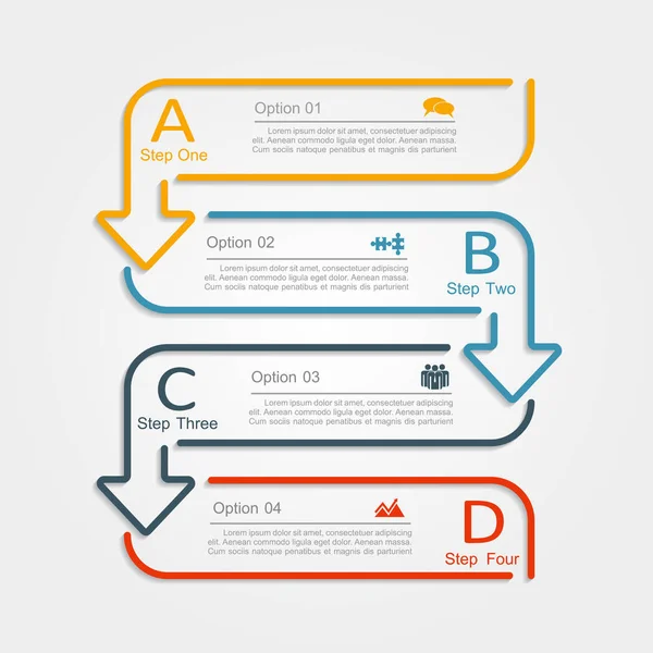 Plantilla de diseño infográfico. Ilustración vectorial . — Vector de stock