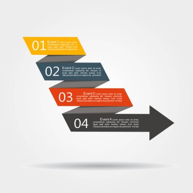 Infographic tasarım şablonu veri için bir yer. Vektör çizim.