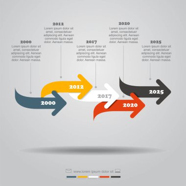 Infographic tasarım şablonu veri için bir yer. Vektör çizim.