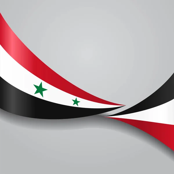 Syriska vågiga flagga. Vektor illustration. — Stock vektor
