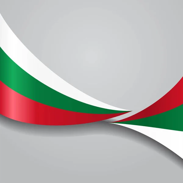 Bandera ondulada búlgara. Ilustración vectorial . — Vector de stock