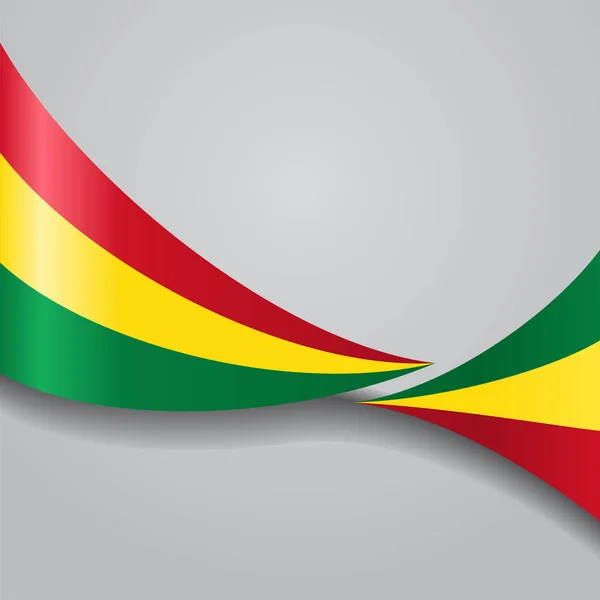 Bandera ondulada boliviana. Ilustración vectorial . — Vector de stock