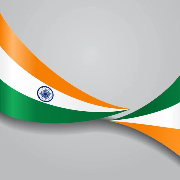 Bandiera sventolata indiana. Illustrazione vettoriale . — Vettoriale Stock