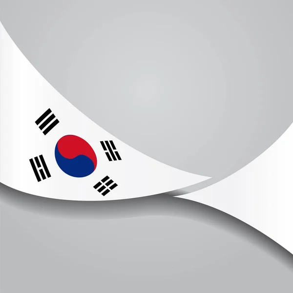 Zuid-Koreaanse golvende vlag. Vectorillustratie. — Stockvector