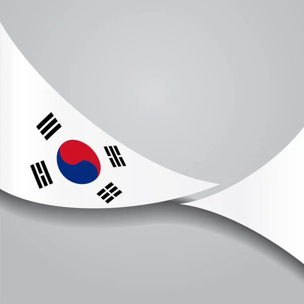 South Korean wavy flag. Vector illustration. — Stock Vector