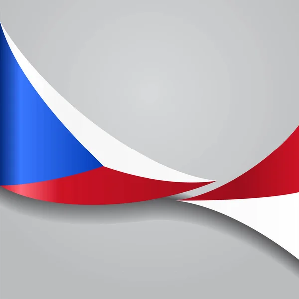 Bandera ondulada checa. Ilustración vectorial . — Vector de stock