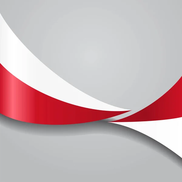波兰的波浪国旗。矢量图. — 图库矢量图片