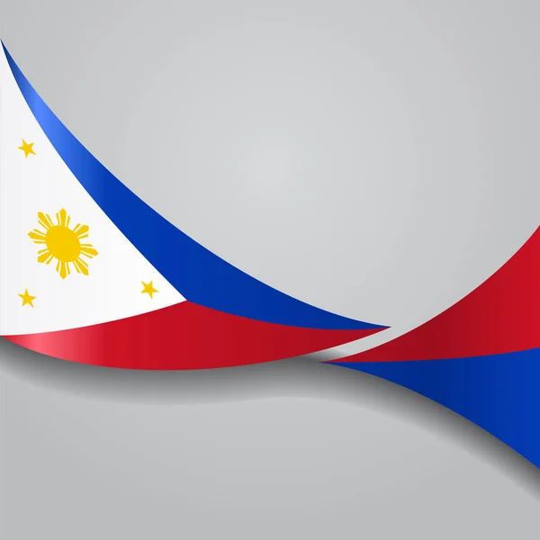 Bandera ondulada de Filipinas. Ilustración vectorial . — Vector de stock