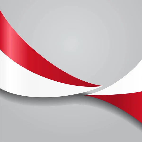 Indonesian wavy flag. Vector illustration. — Stock Vector