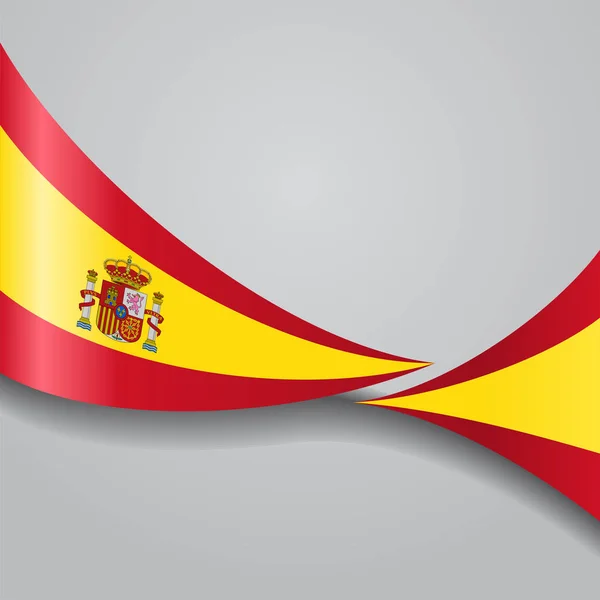 Bandeira ondulada espanhola. Ilustração vetorial . — Vetor de Stock