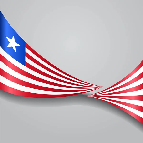 Liberyjski falisty flaga. Ilustracja wektorowa. — Wektor stockowy