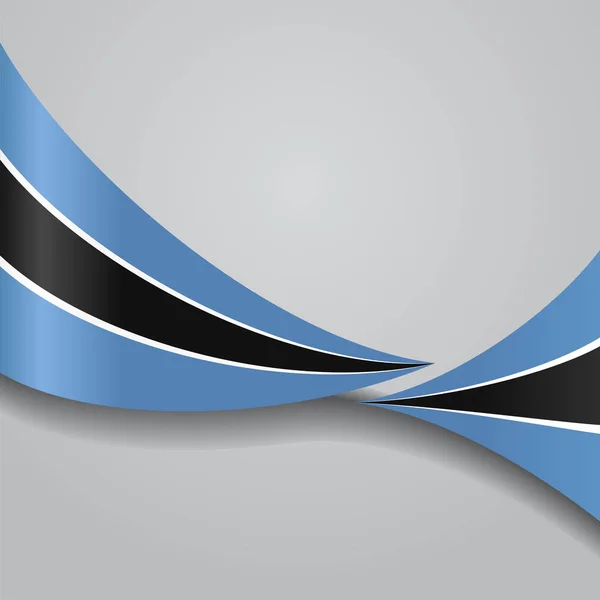 Botswana hullámos zászló. Vektoros illusztráció. — Stock Vector