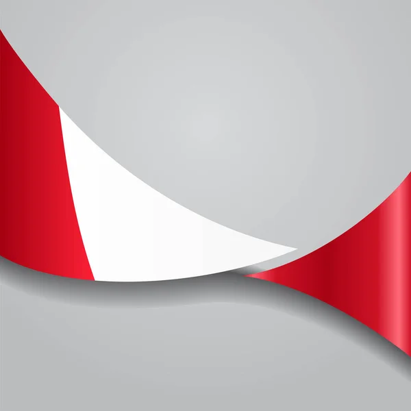 Peruvian wavy flag. Vector illustration. — Stock Vector