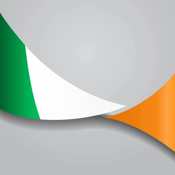 Bandeira ondulada irlandesa. Ilustração vetorial . —  Vetores de Stock