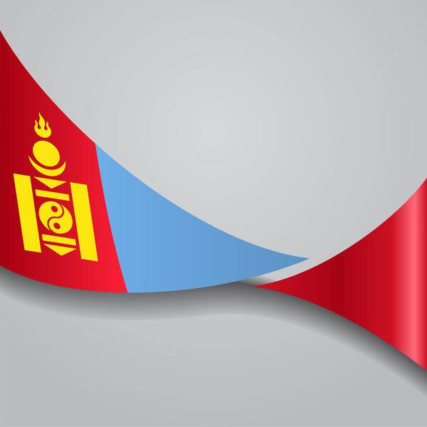 Монгольский волнистый флаг. Векторная иллюстрация
.