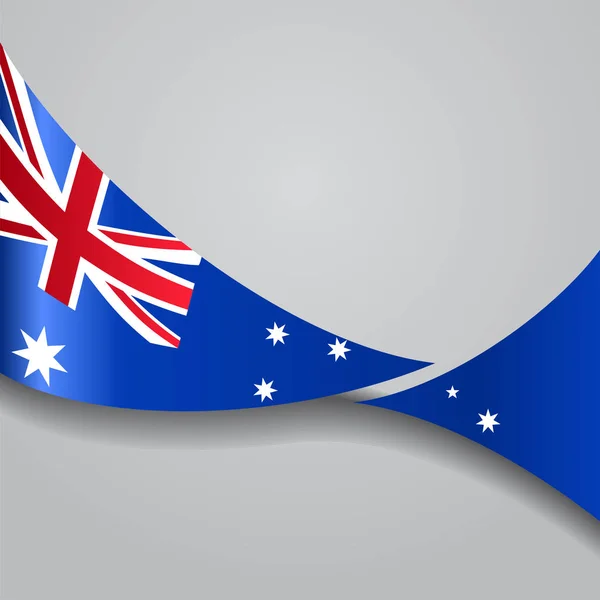 Australian wavy flag. Vector illustration. — Stock Vector