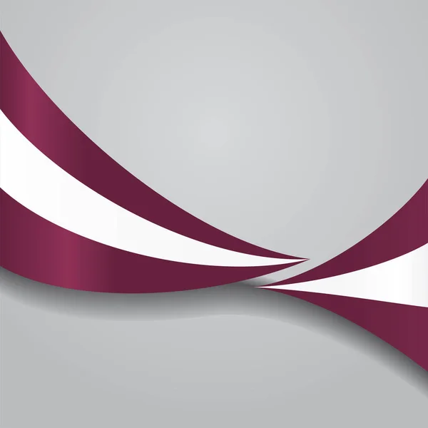 Latvian wavy flag. Vector illustration. — Stock Vector