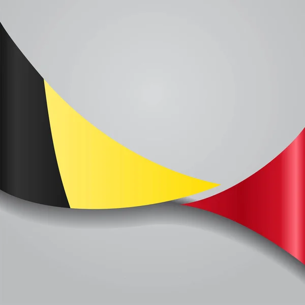 Βελγική σημαία κυματιστή. Εικονογράφηση διάνυσμα. — Διανυσματικό Αρχείο
