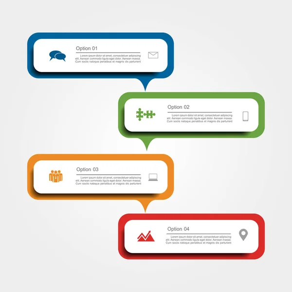 Modèle de conception infographique avec place pour votre texte. Illustration vectorielle. — Image vectorielle