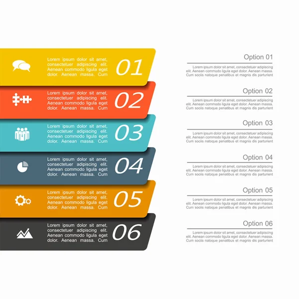 Modelo de design infográfico com lugar para o seu texto. Ilustração vetorial. — Vetor de Stock