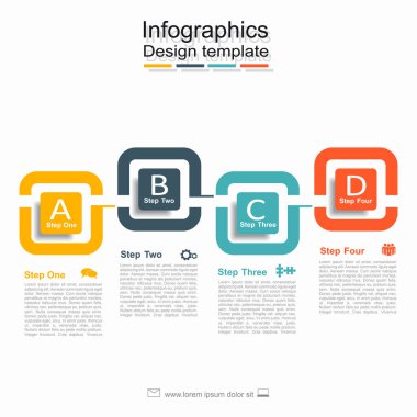 Metniniz için yer alan bilgi tasarım şablonu. Vektör illüstrasyonu.