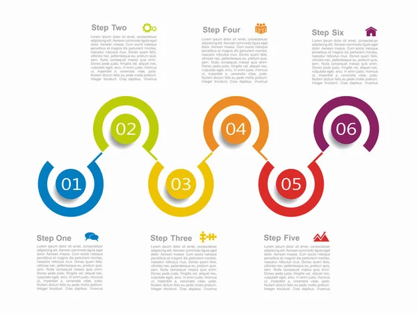 Plantilla de diseño infográfico con lugar para su texto. Ilustración vectorial. — Archivo Imágenes Vectoriales