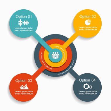 Verileriniz için yer alan bilgi tasarım şablonu. Vektör illüstrasyonu.