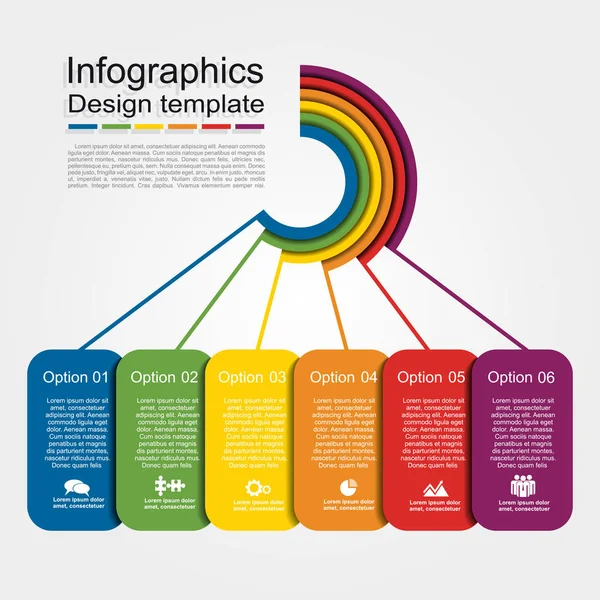 Plantilla de diseño infográfico con lugar para sus datos. Ilustración vectorial. — Vector de stock