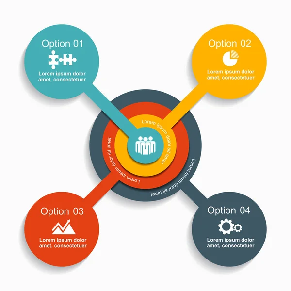 Infographic design template with place for your data. Vektorillusztráció. — Stock Vector