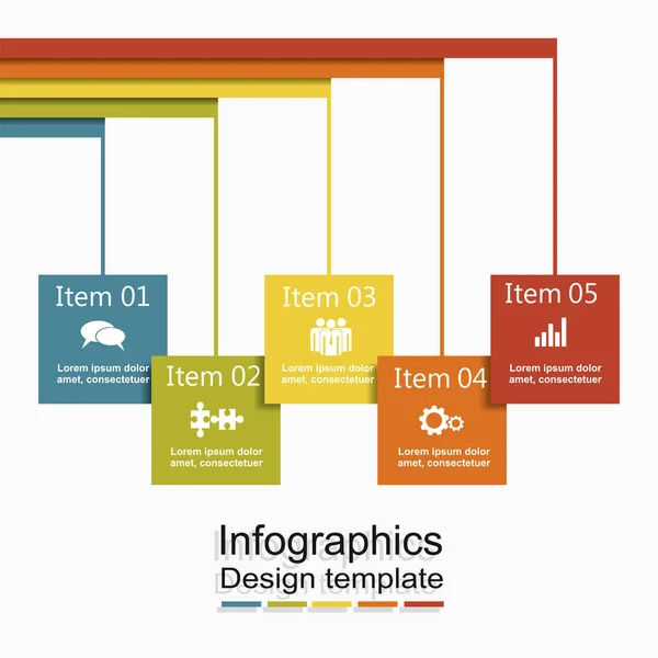 Modelo de design de infográfico com lugar para seus dados. Ilustração vetorial. — Vetor de Stock