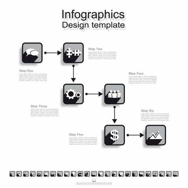 Timeline design template with place for your data. Vector illustration. — Stock Vector