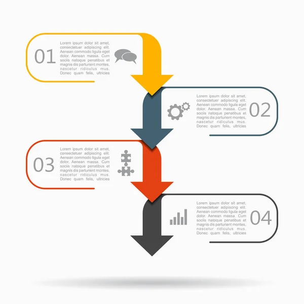 Infographic design template met plaats voor uw gegevens. Vectorillustratie. — Stockvector