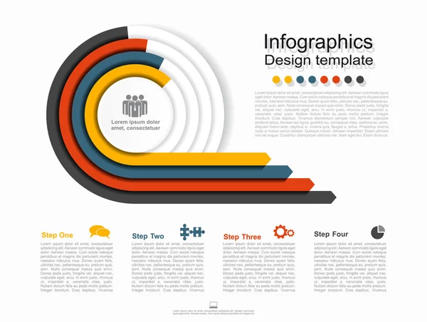 Modelo de design de infográfico com lugar para seus dados. Ilustração vetorial. —  Vetores de Stock
