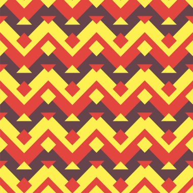 Dikişsiz etnik zikzak desen arka plan. Vektör.