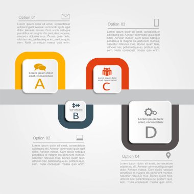 Verileriniz için yer alan bilgi tasarım şablonu. Vektör illüstrasyonu.